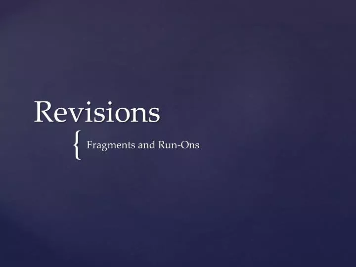 revisions