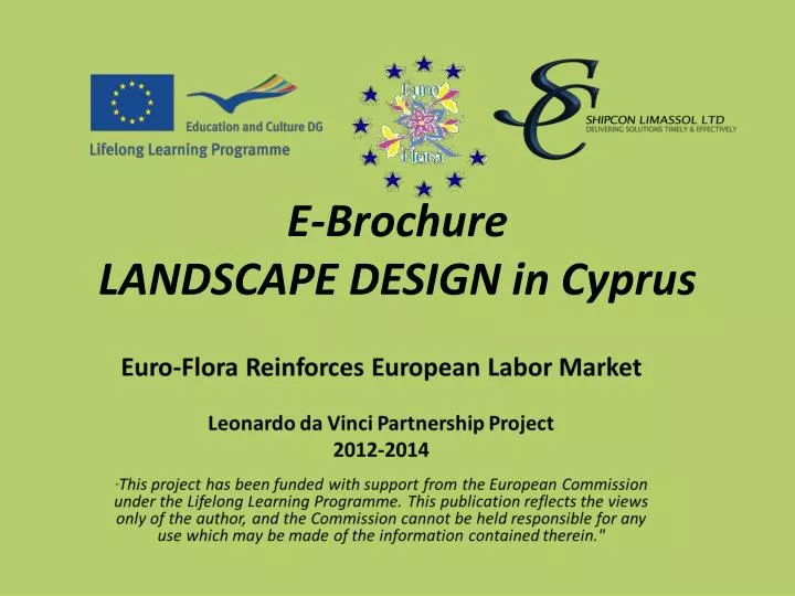 e brochure landscape design in cyprus