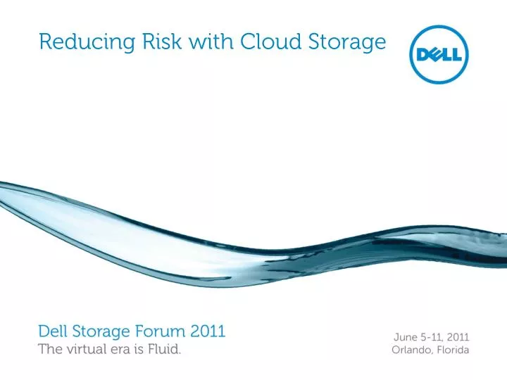 reducing risk with cloud storage