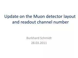 Update on the Muon detector layout and readout channel number