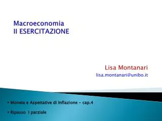 macroeconomia ii esercitazione