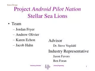 Project Android Pilot Nation Stellar Sea Lions