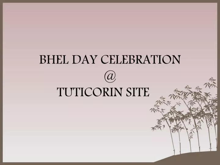 bhel day celebration @