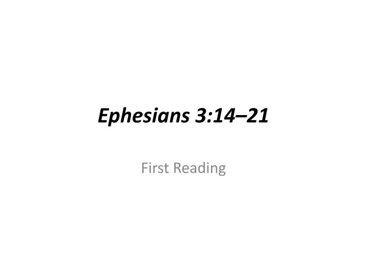 ephesians 3 14 21