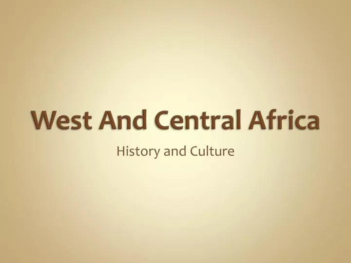 west and central africa