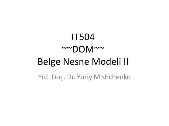 it50 4 dom belge nesne modeli i i