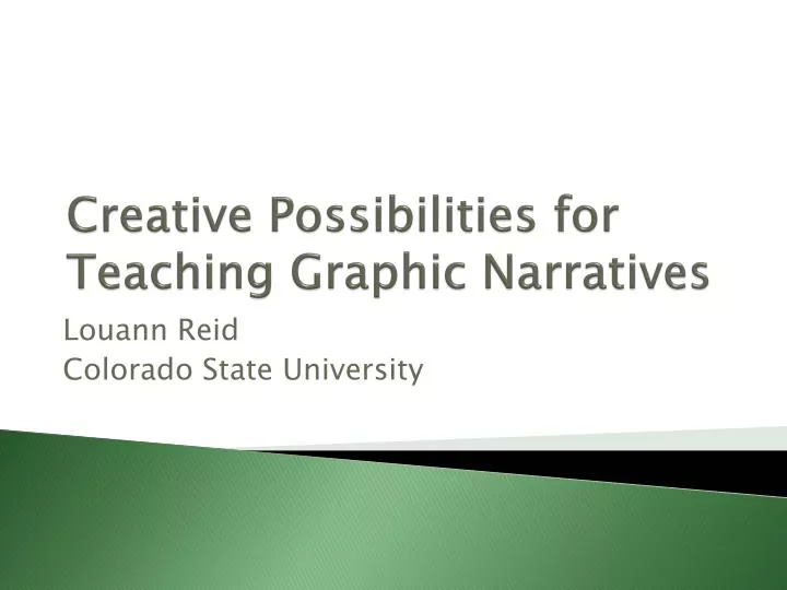 creative possibilities for teaching graphic narratives