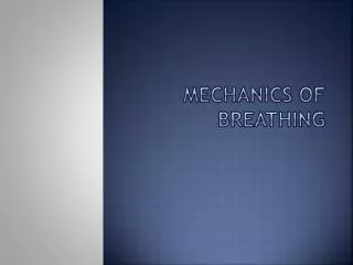 mechanics of breathing