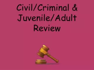 Civil/Criminal &amp; Juvenile/Adult Review