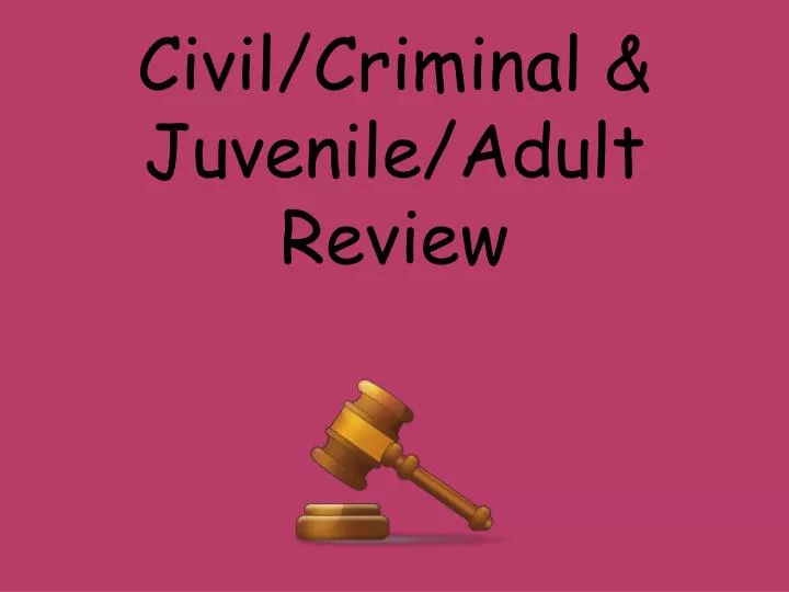 civil criminal juvenile adult review