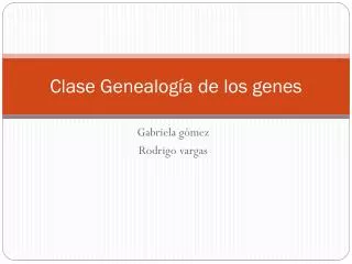 clase genealog a de los genes