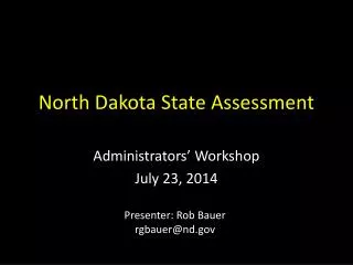 North Dakota State Assessment