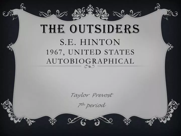 the outsiders s e hinton 1967 united states autobiographical