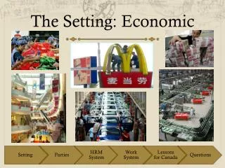 The Setting: Economic
