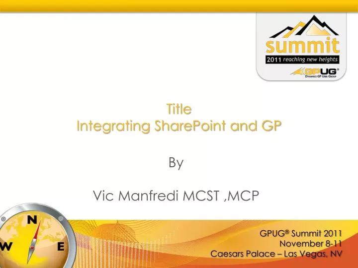 title integrating sharepoint and gp