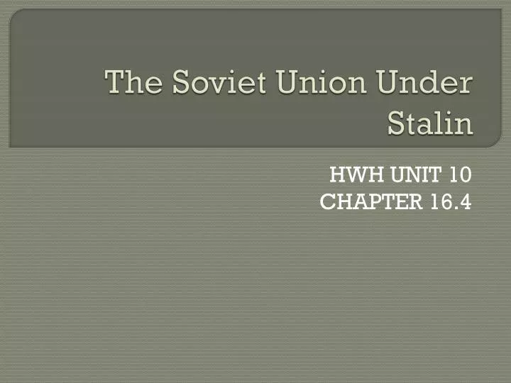 the soviet union under stalin