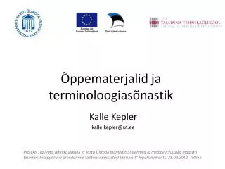 ppematerjalid ja terminoloogias nastik