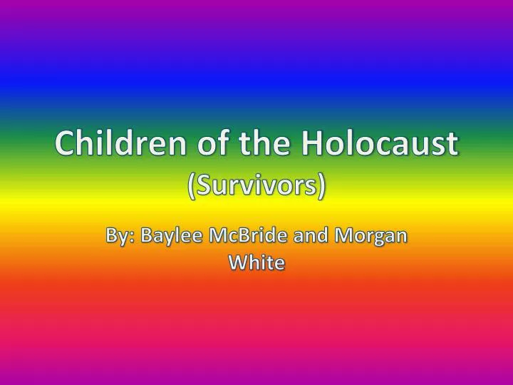 children of the holocaust survivors