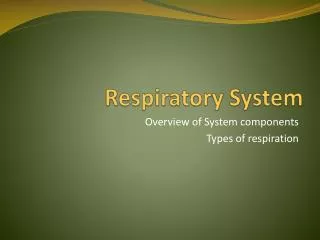 Respiratory System