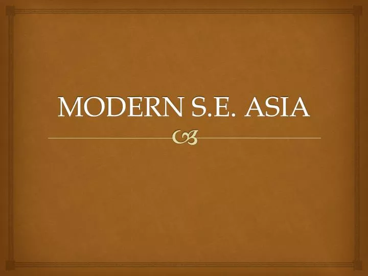 modern s e asia