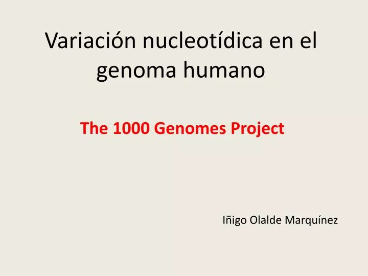 variaci n nucleot dica en el genoma humano