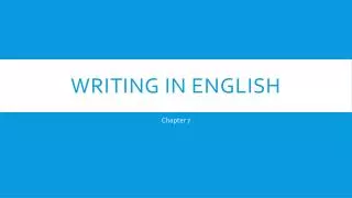 Writing in English
