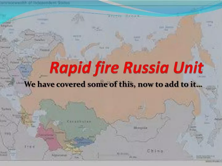 rapid fire russia unit
