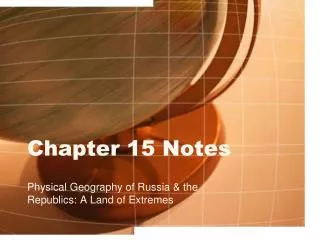 chapter 15 notes