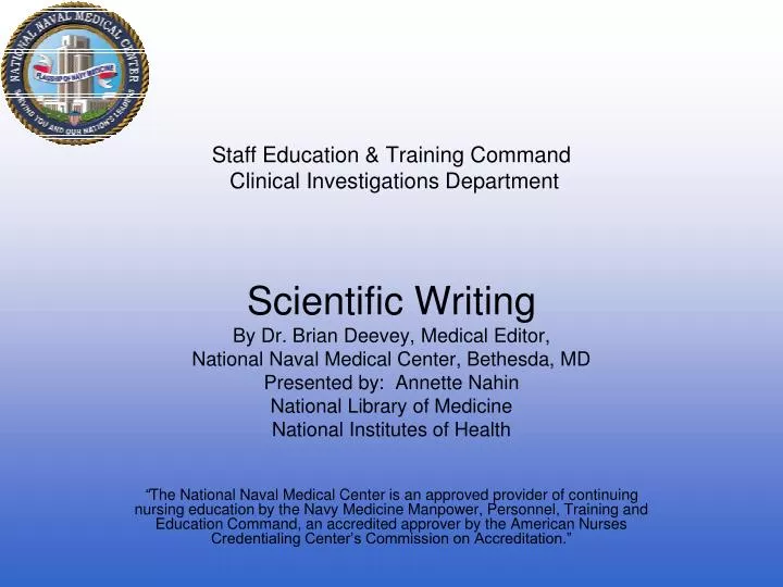 staff education training command clinical investigations department