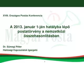 XVIII. Országos Postás Konferencia
