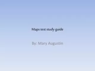Maps test study guide