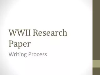 WWII Research Paper