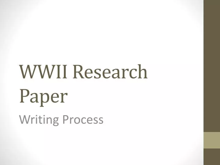 wwii research paper
