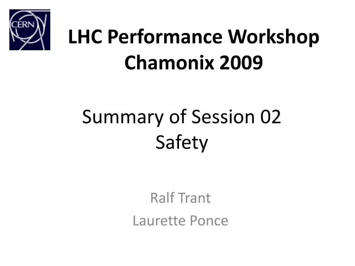 lhc performance workshop chamonix 2009