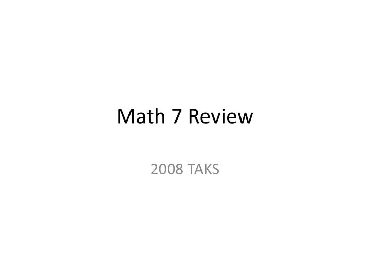 math 7 review