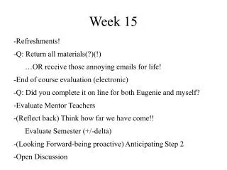 Week 15