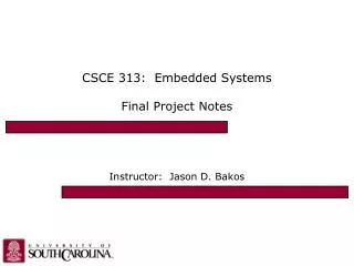 CSCE 313: Embedded Systems Final Project Notes