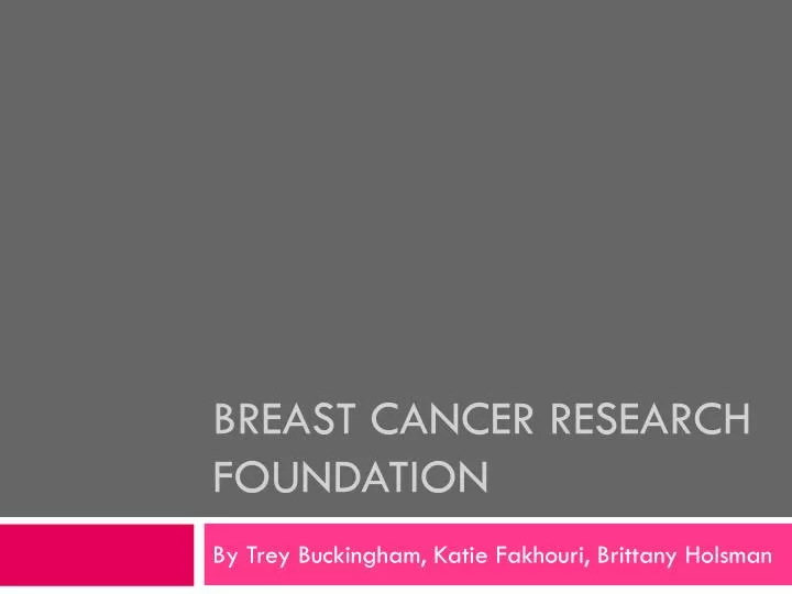 breast cancer research foundation