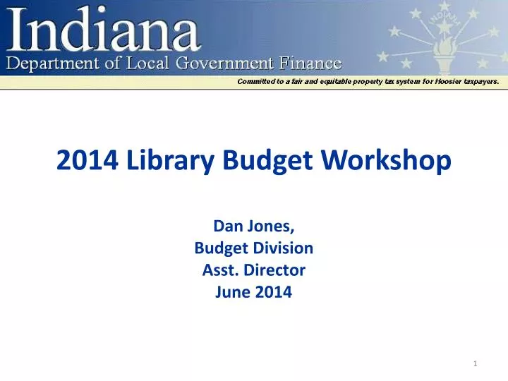 2014 library budget workshop