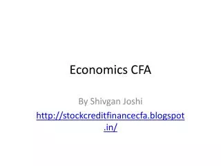 Economics CFA