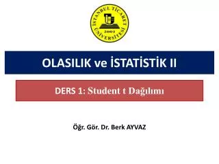 olasilik ve stat st k ii