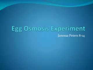 Egg Osmosis Experiment