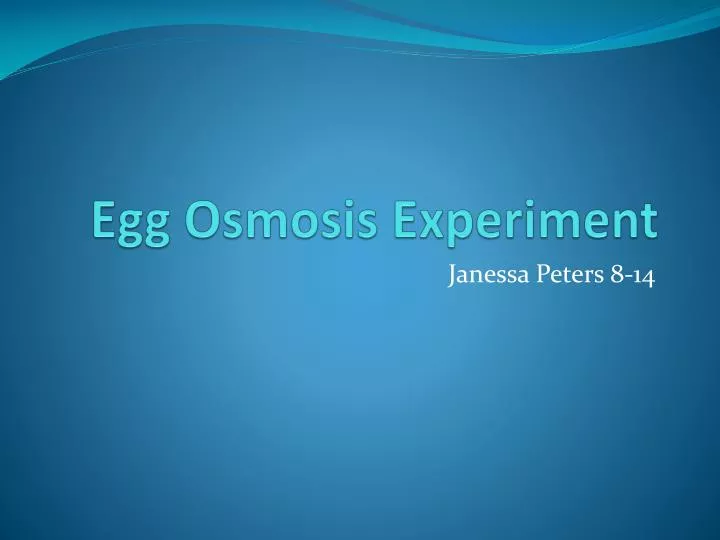 egg osmosis experiment