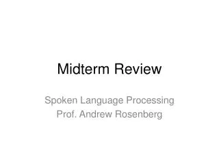Midter m Review