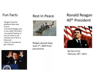 Ronald Reagan 40 th President