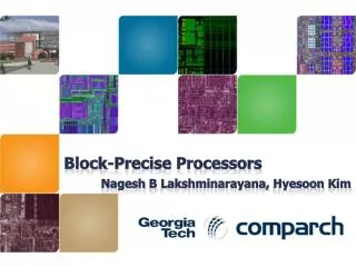Block-Precise Processors Nagesh B Lakshminarayana , Hyesoon Kim