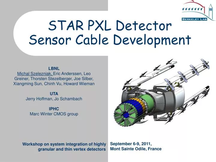 star pxl detector sensor cable development