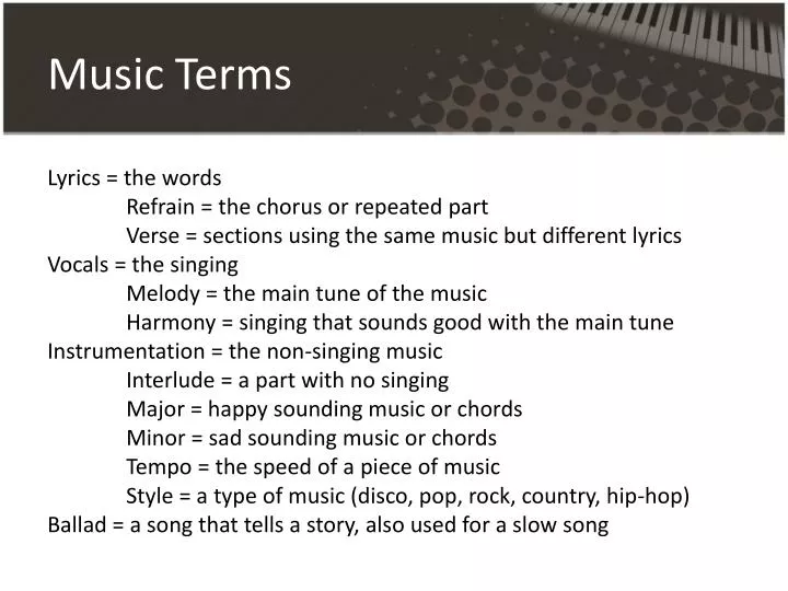 music terms