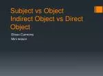 PPT - Direct and Indirect Object PowerPoint Presentation, free download ...