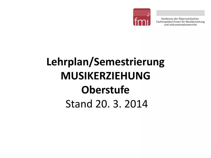 lehrplan semestrierung musikerziehung oberstufe stand 20 3 2014